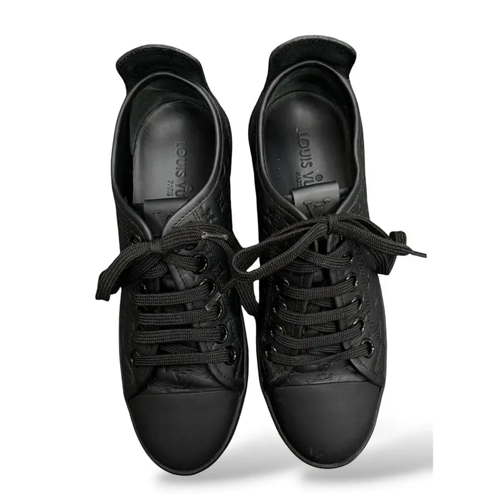 Louis Vuitton Women’s US 5/5.5 Embossed Monogram Leather Low-Top Sneakers